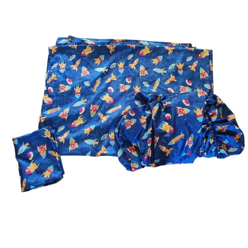 3 piece Space Rocket Twin Size Sheet set
